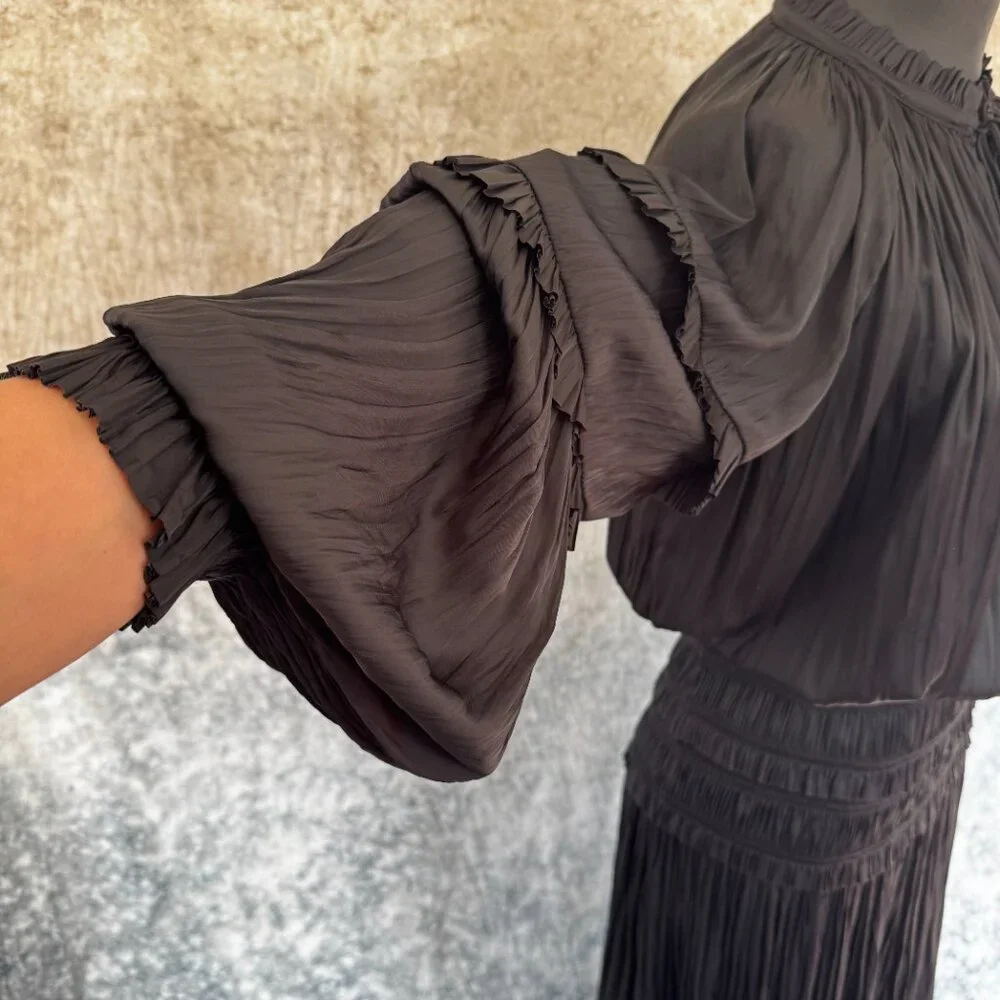 Ulla Johnson Elisabetta Dress in Noir - Picture 6 of 11